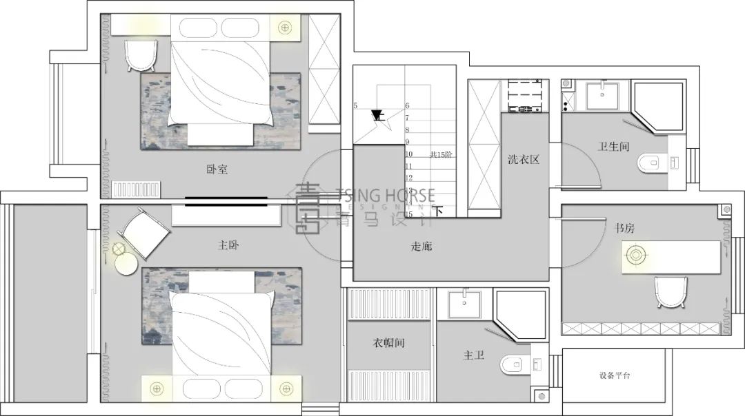 龙湖天钜底跃 · 现代简约 295㎡艺术新家丨青马别墅空间设计-43