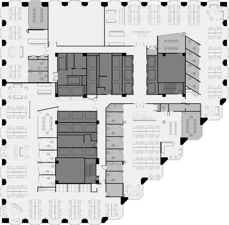 芝加哥 70 West Madison 老建筑转型奢华工业风办公空间-24