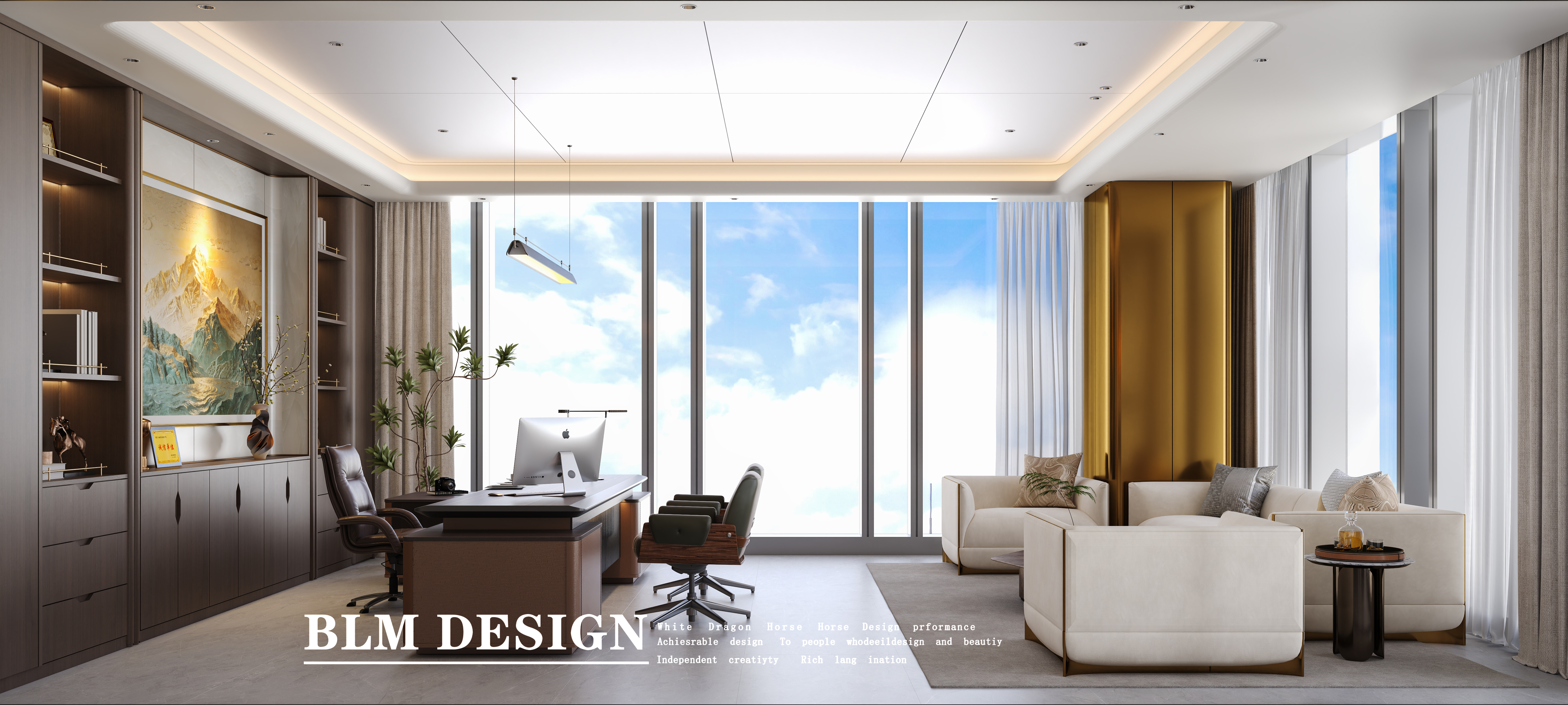 办公室丨白龙马效果图-2
