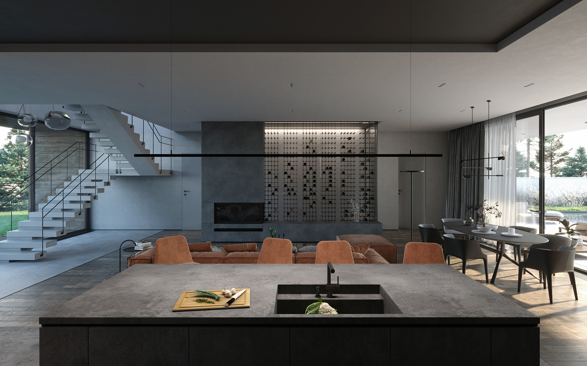 混凝土+木材 细腻且有质感的公寓-3