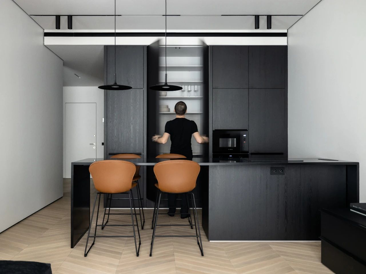 MOD·APART 黑白色调的都市简约丨俄罗斯莫斯科丨Ivan Kochev 及其工作室 ARCHJOINT-11