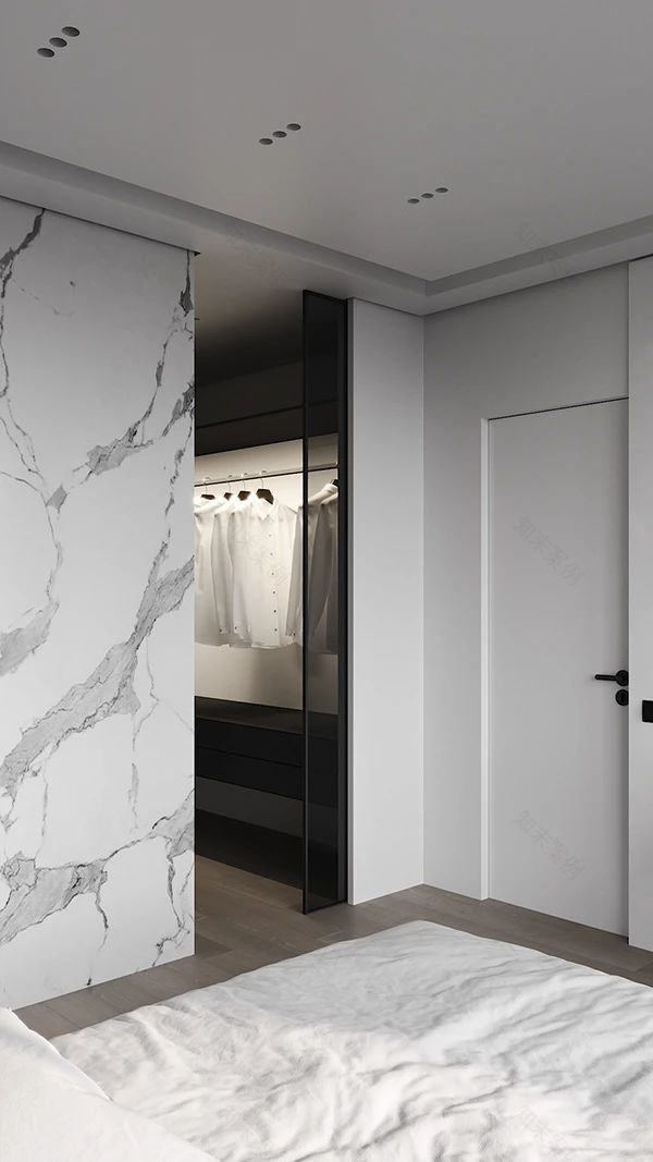 基辅黑白灰禁欲系家居,Anastasiia Reznichenko 现代设计典范-13