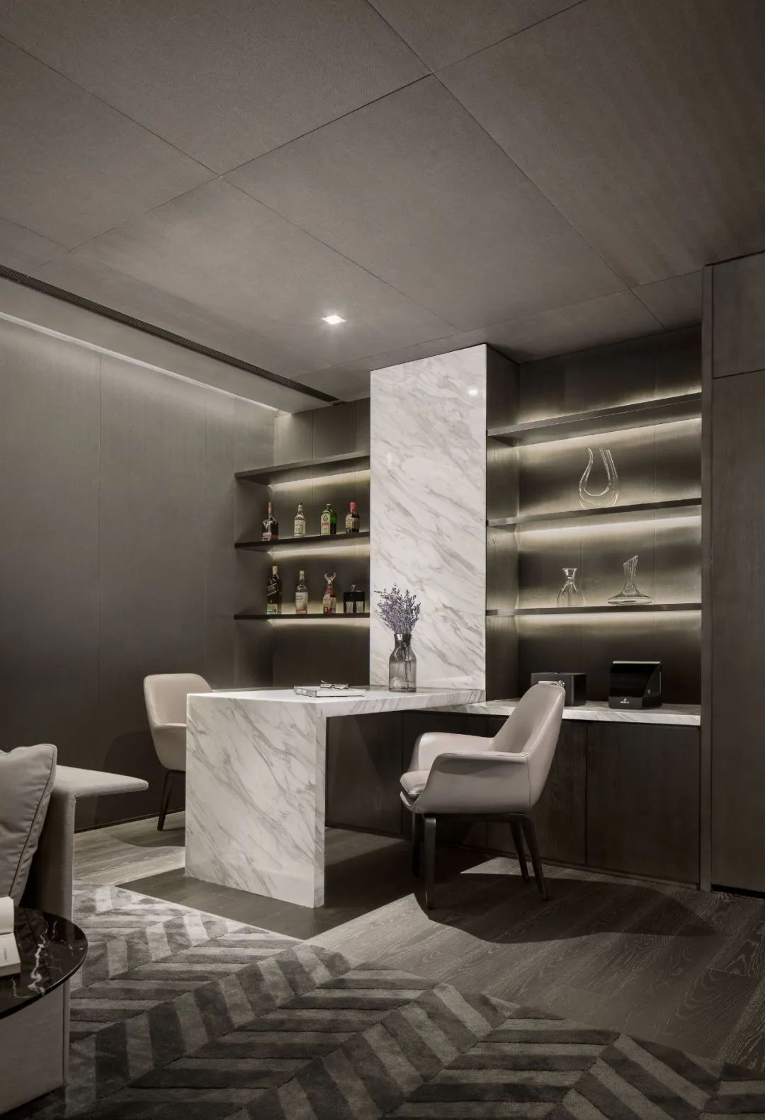 深圳福田区 1000㎡顶级奢华会所设计 | 低调优雅的高级灰空间-28