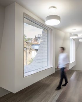 Corstorphine & Wright carves scoop into office facade to celebrate neighbouring church