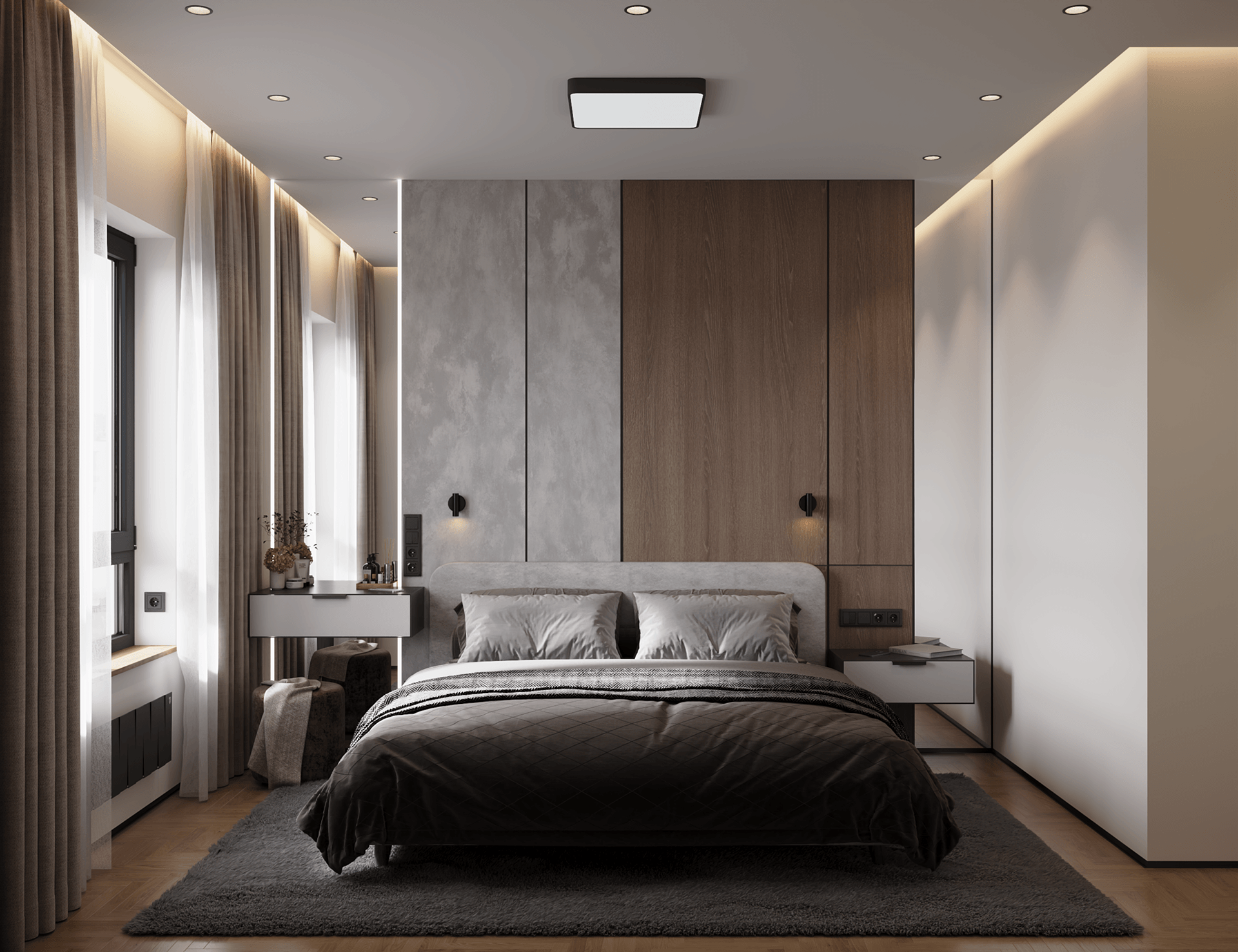 Спальная комната в классическом стиле-1