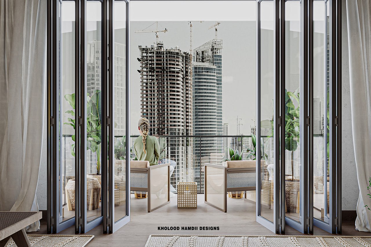 Modern organic bedroom design with Rattan touch-7