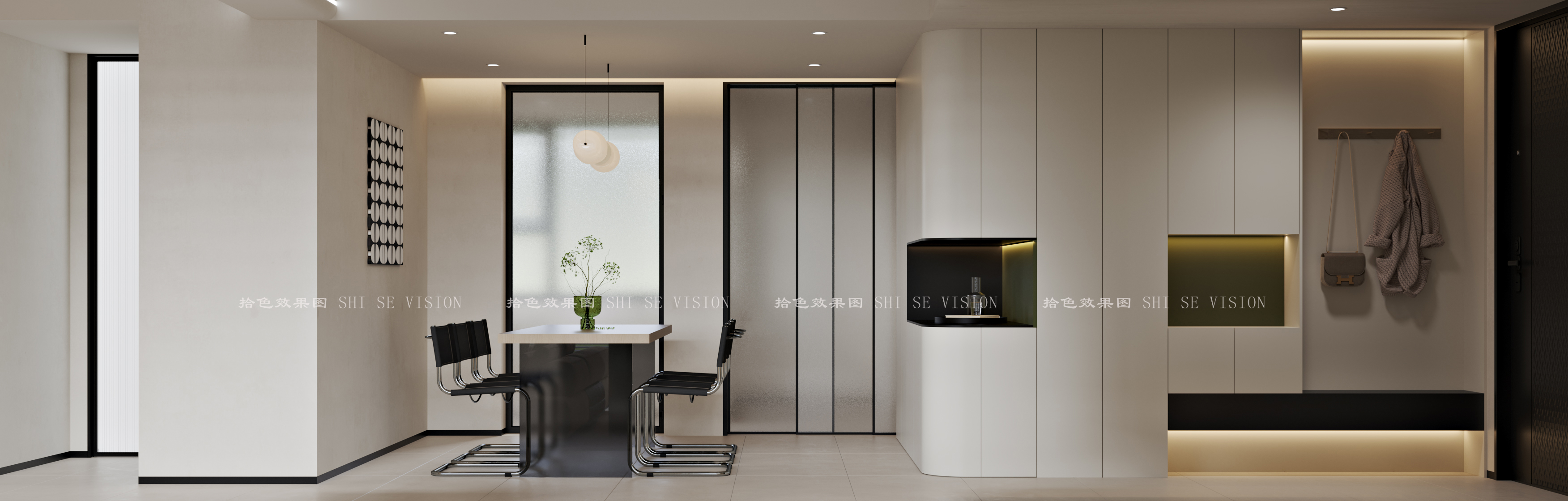 现代极简客餐厅 ——拾色出品-4