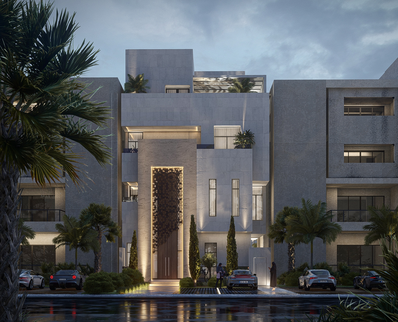 modern narrow villa-0