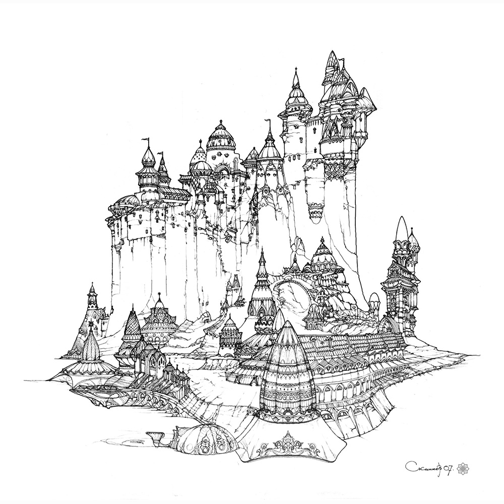 Architectural Fantasy. Line Art-7