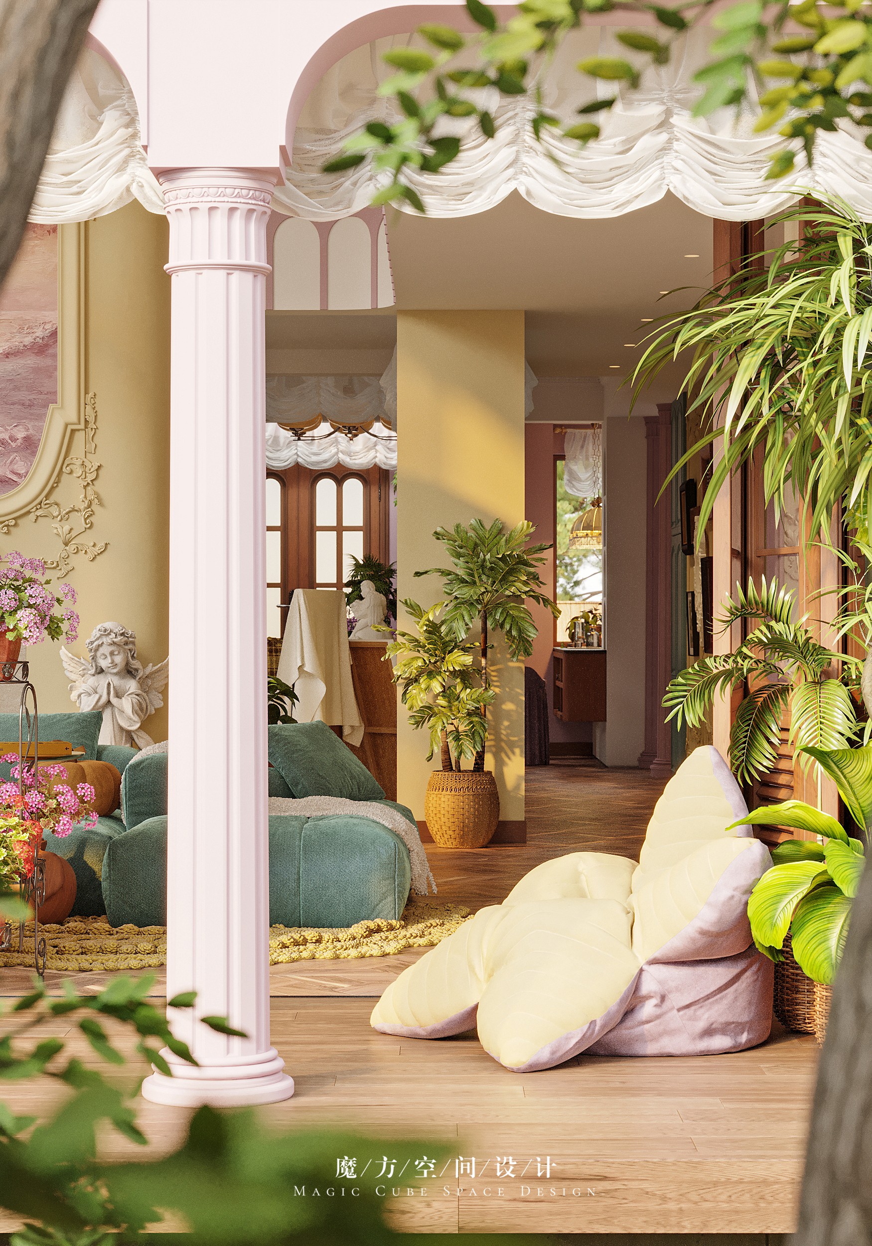 大连•法式复古别墅设计丨中国大连丨魔方空间设计-55