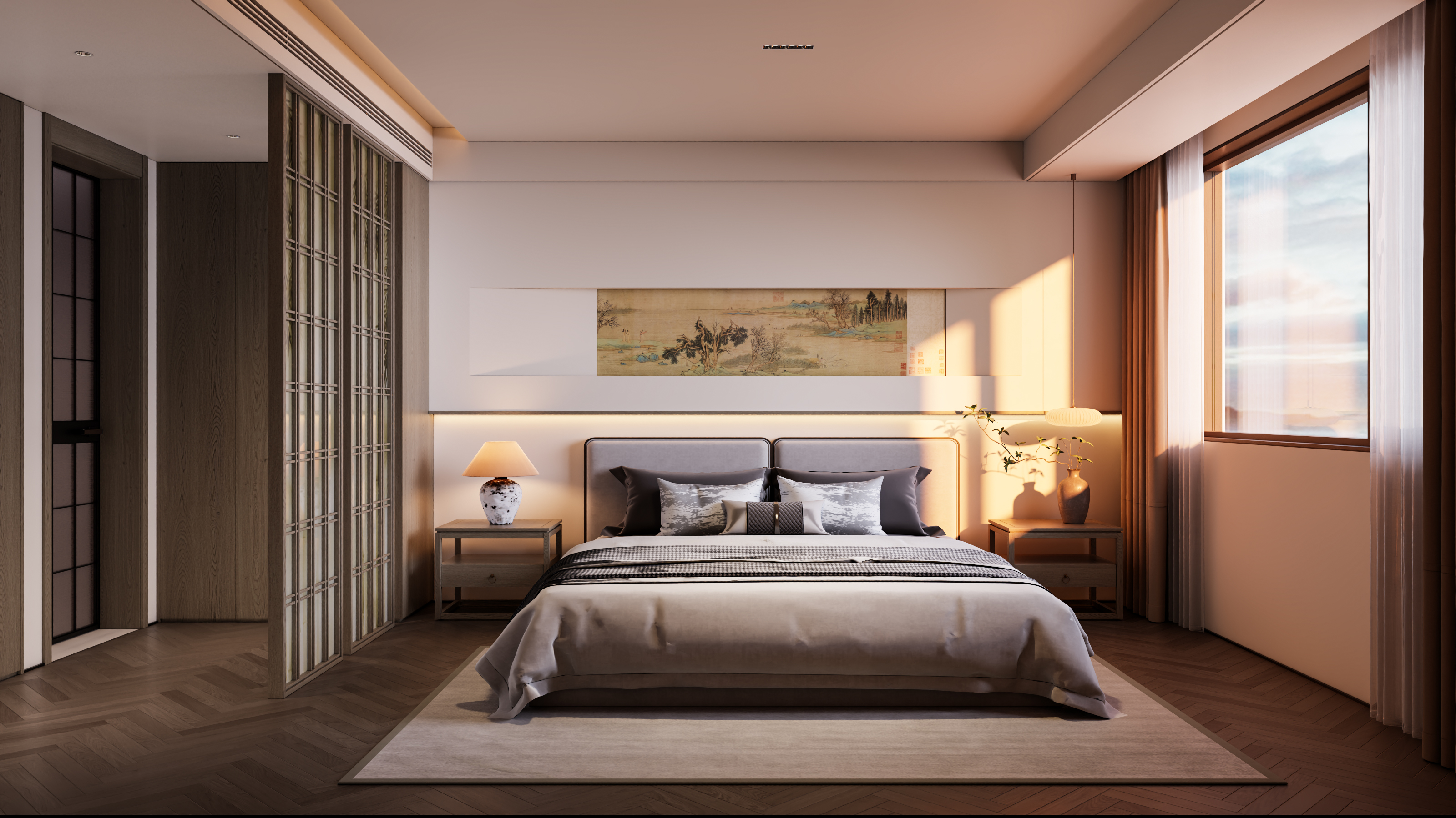 极简空间中融入宋式美学元素，打造温馨、自然、和谐-3