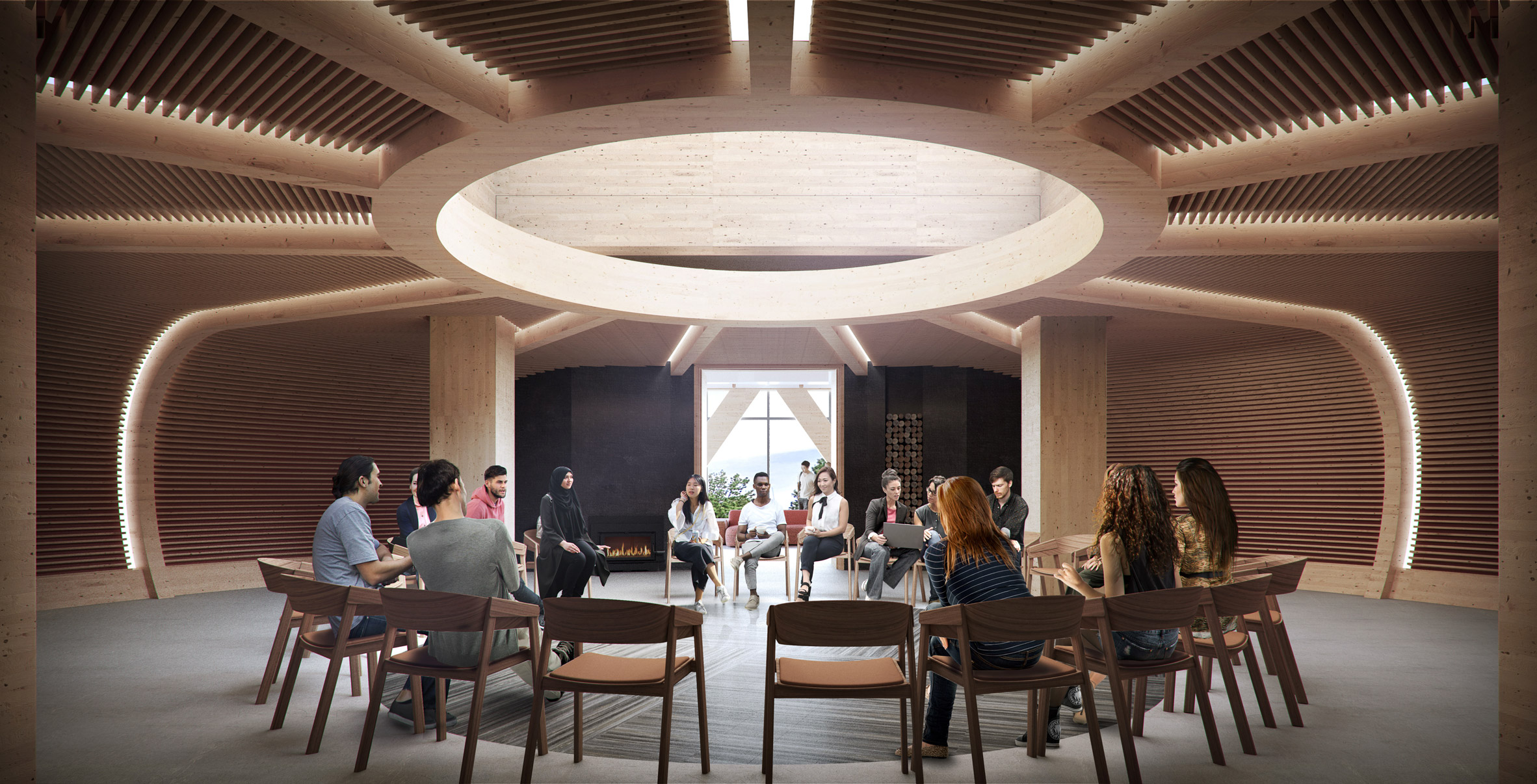 加拿大首座木结构零碳社区学院建筑亮相-23