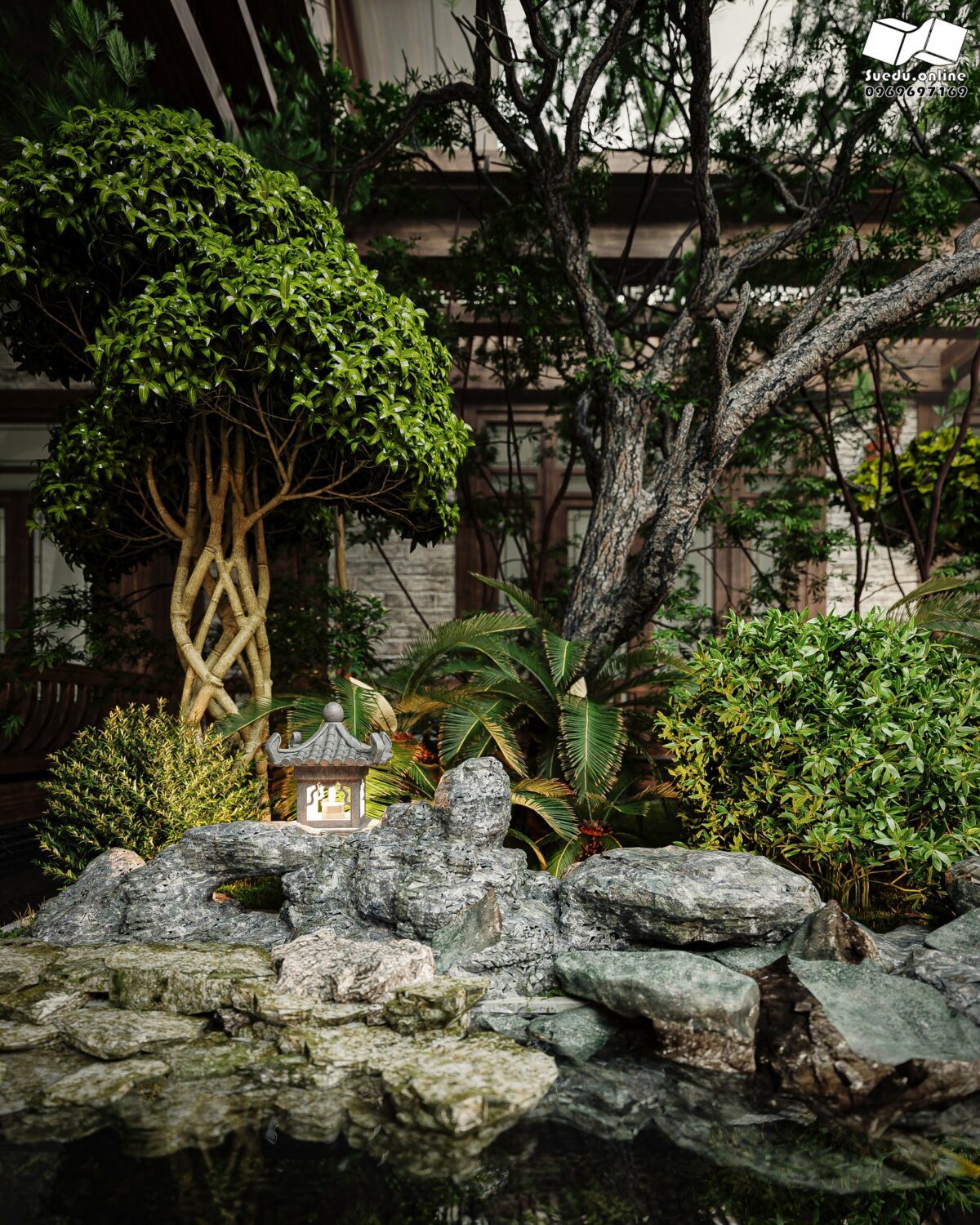 免费的SketchUp花园外部模型丨Phan Thuc-5