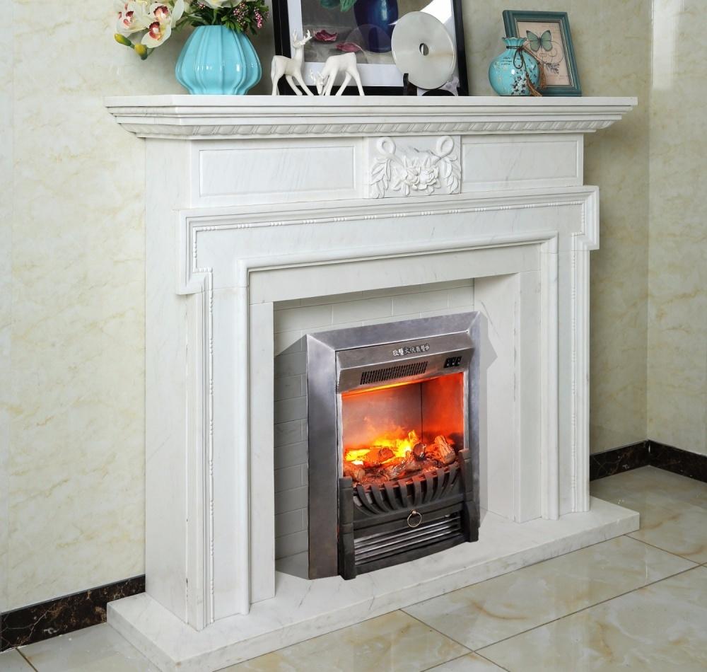 欧式俄罗斯雕花铁艺装饰 3D 雾化壁炉，打造独特家居风格-0