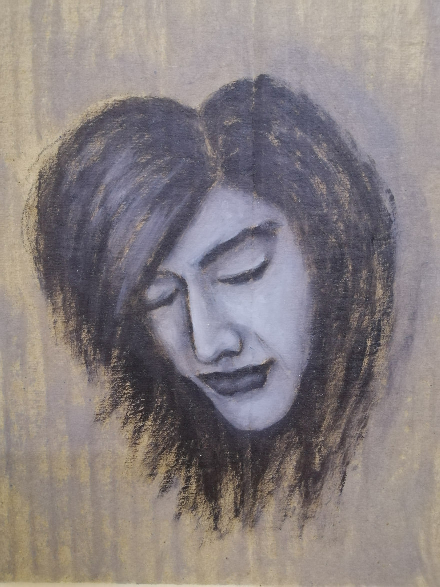 女士肖像素描画廊-4