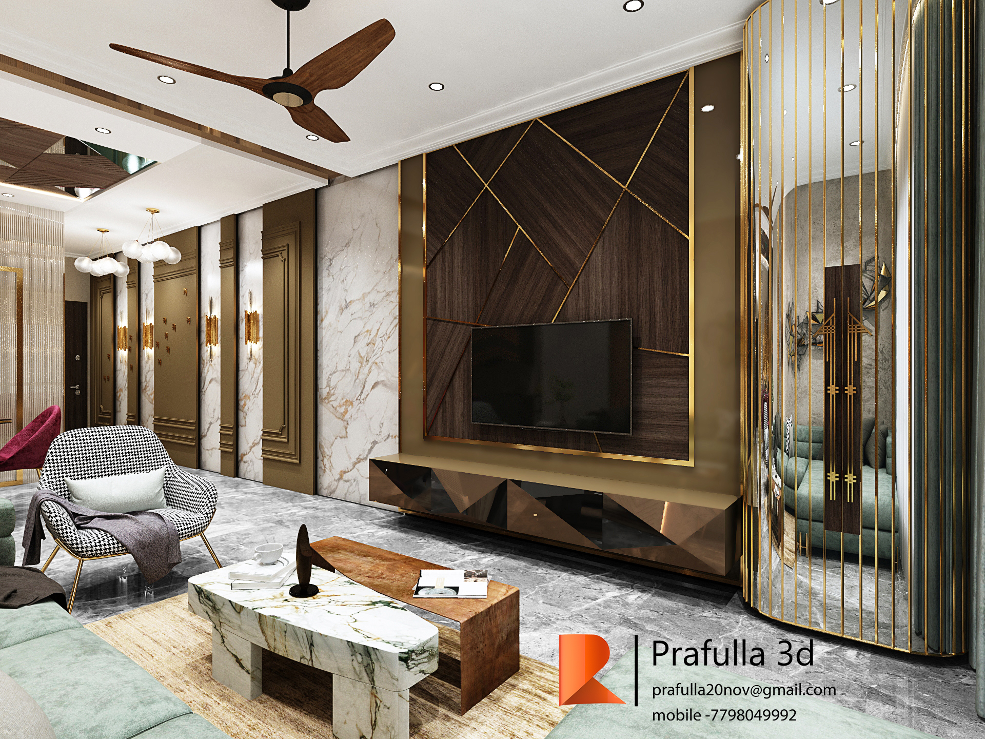 3 室 1 厅公寓丨印度丨ASM Designs-8