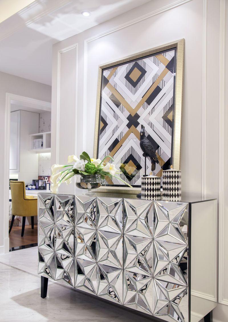 《万锦·紫园》新古典风格样板间 | 黑白灰与橘色的艺术碰撞-22