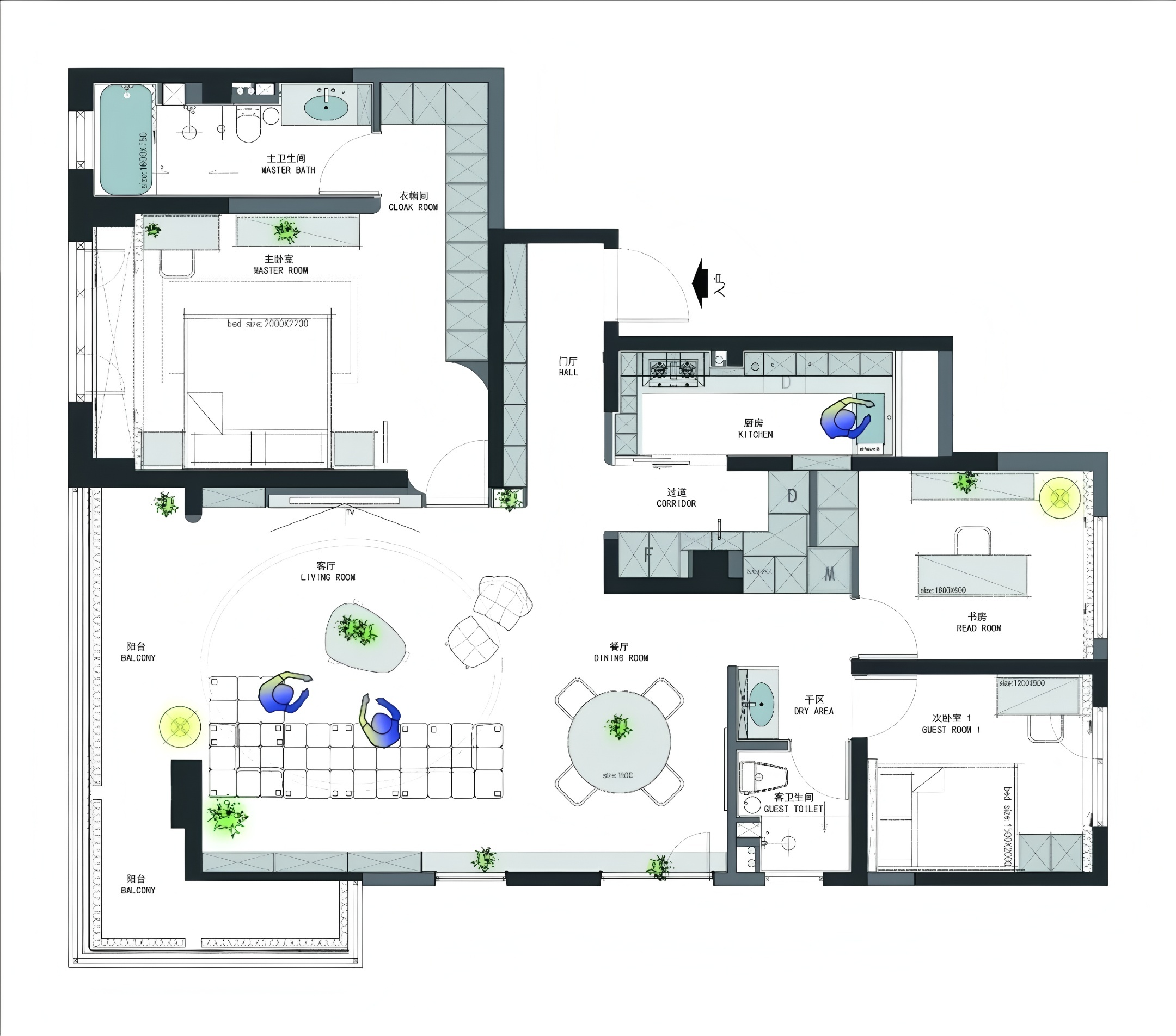 西安龙湖景粼天旭 166㎡丨中国西安丨几何空间设计-40