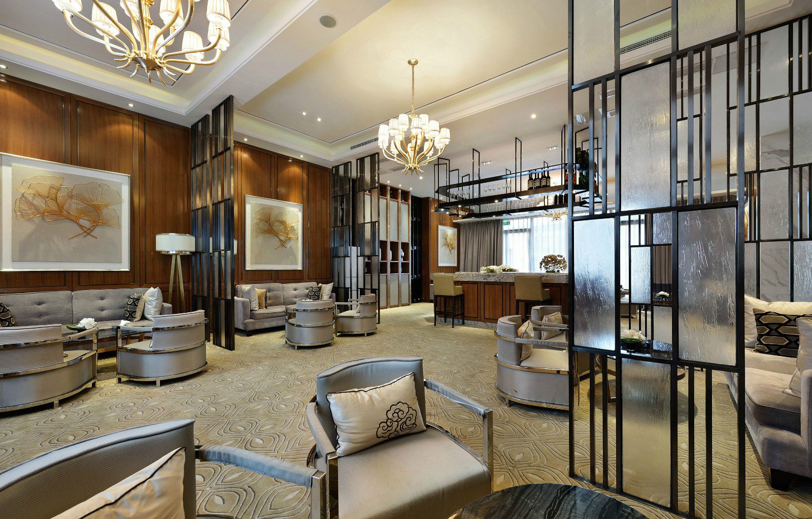 阜阳海亮上府售楼处，栖丞呈现现代欧式设计风-7