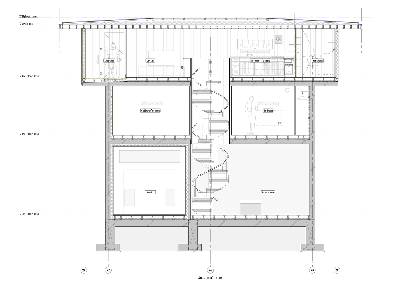 东京 Takenoyama House 3 室内设计案例解析-23