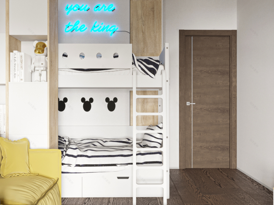 明斯克市三孩儿童房设计项目丨白俄罗斯明斯克丨LILO STUDIO-16