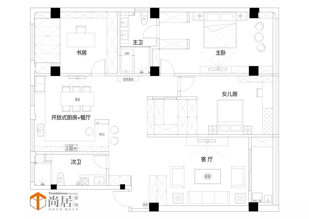 军师巷现代中式住宅丨尚居装饰首席设计师程德凤-16