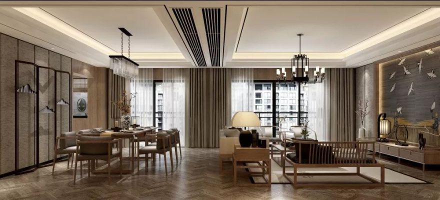 悦江国际 230㎡新中式雅居,演绎东方美学与当代生活-9