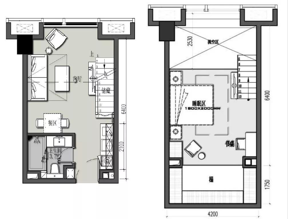 30-50㎡Loft 住宅++ 办公空间优化设计-15