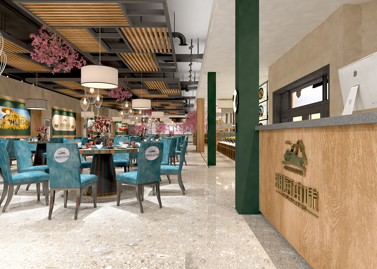 素雅餐厅设计-5