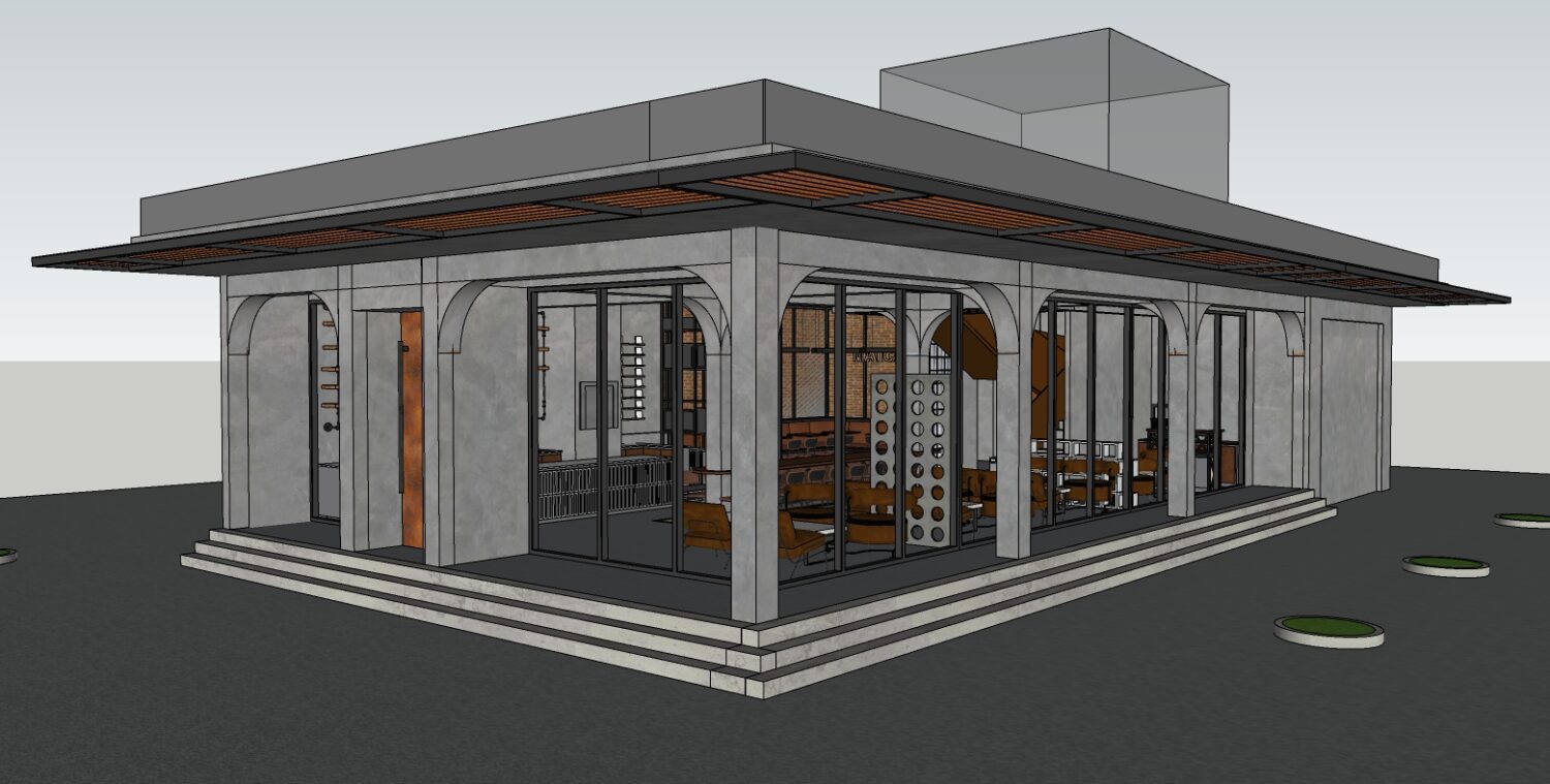 Sketchup咖啡室室内模型丨Tran Ba Truong-4