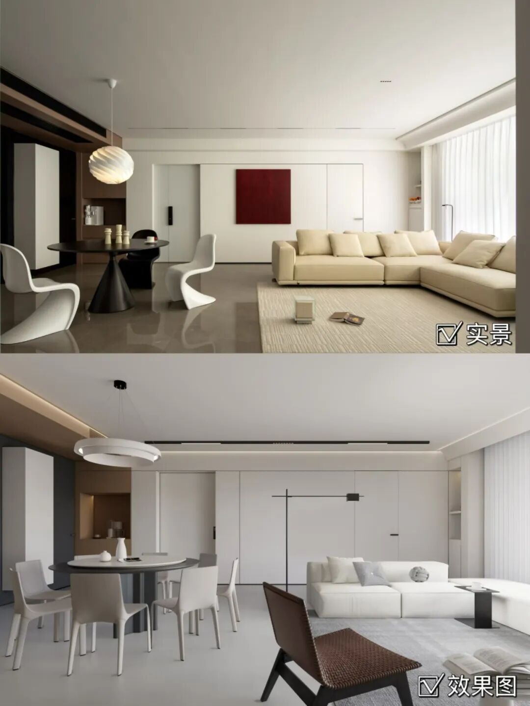 陌上新作｜效果图输给实景，320㎡精装+毛坯的逆袭-22