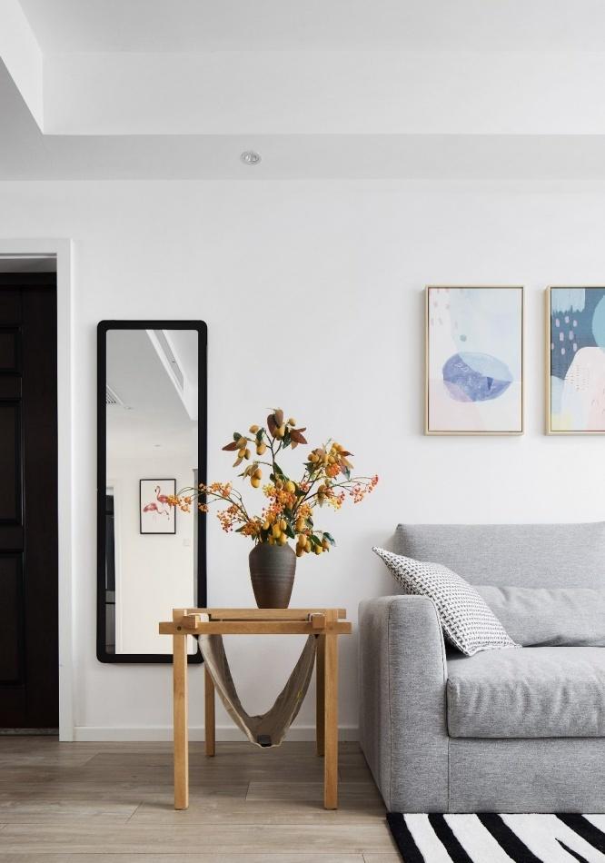 简约原木灰调，开放式厨房与绿植打造宜居空间-8