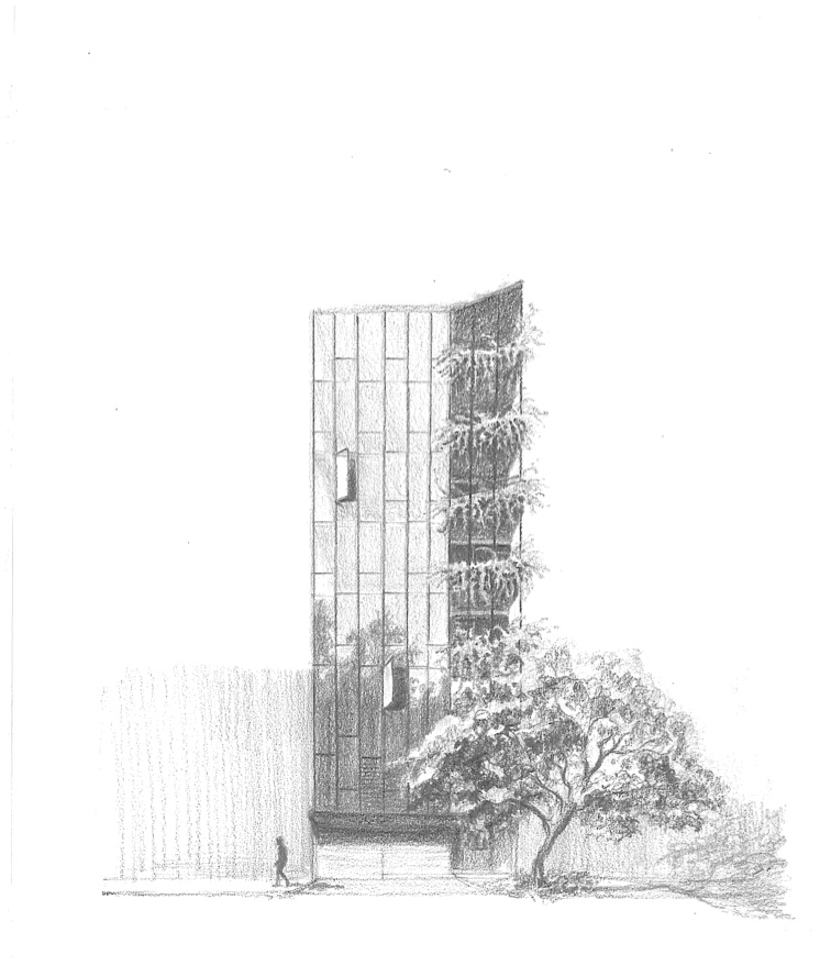 墨西哥城市中心的绿色办公大厦-24