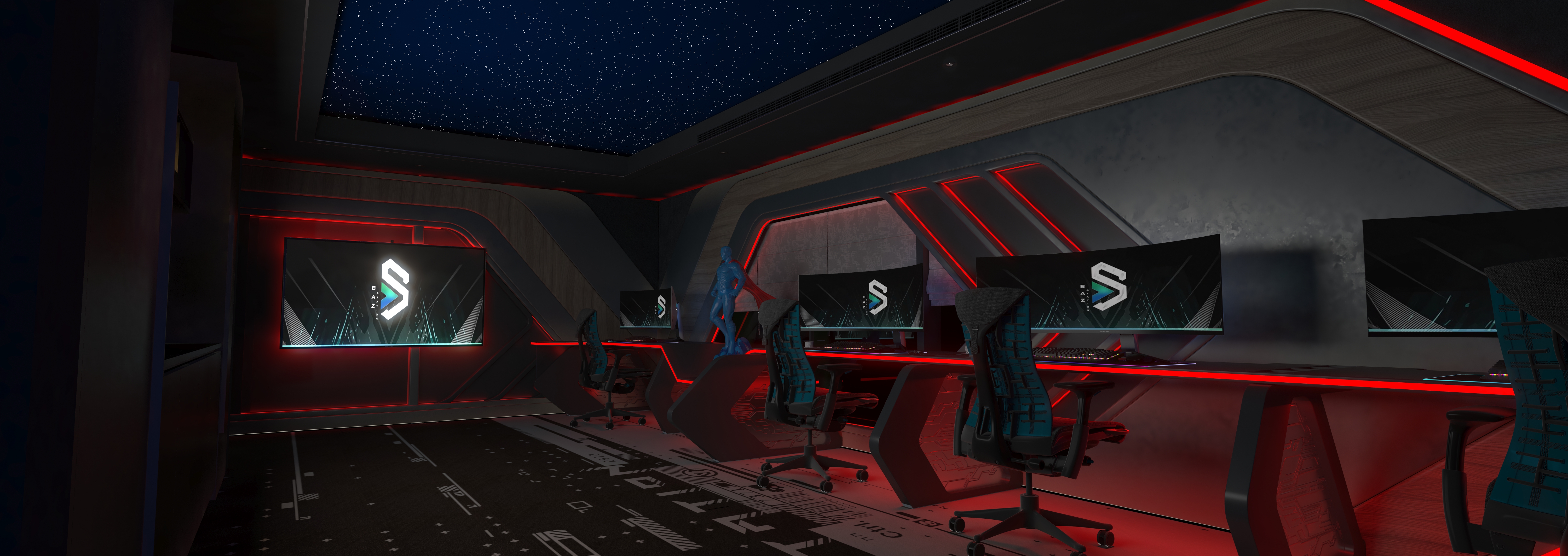 四人游戏室设计-12