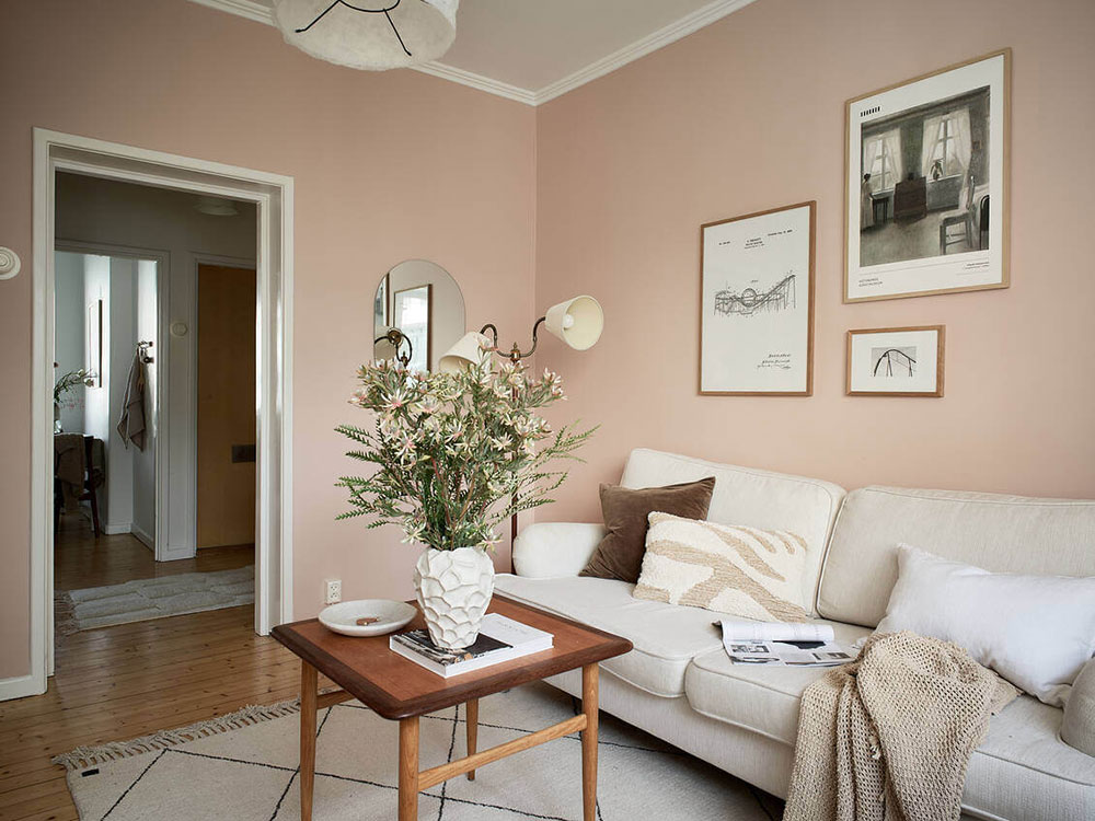 30㎡瑞典粉色女性公寓,功能与风格并存-9