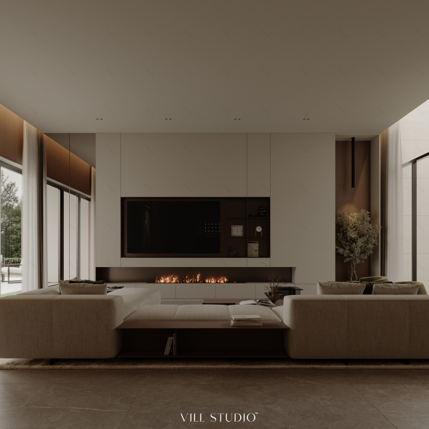 MODERN LIVING - DINING INTERIOR DESIGN | KSA-9