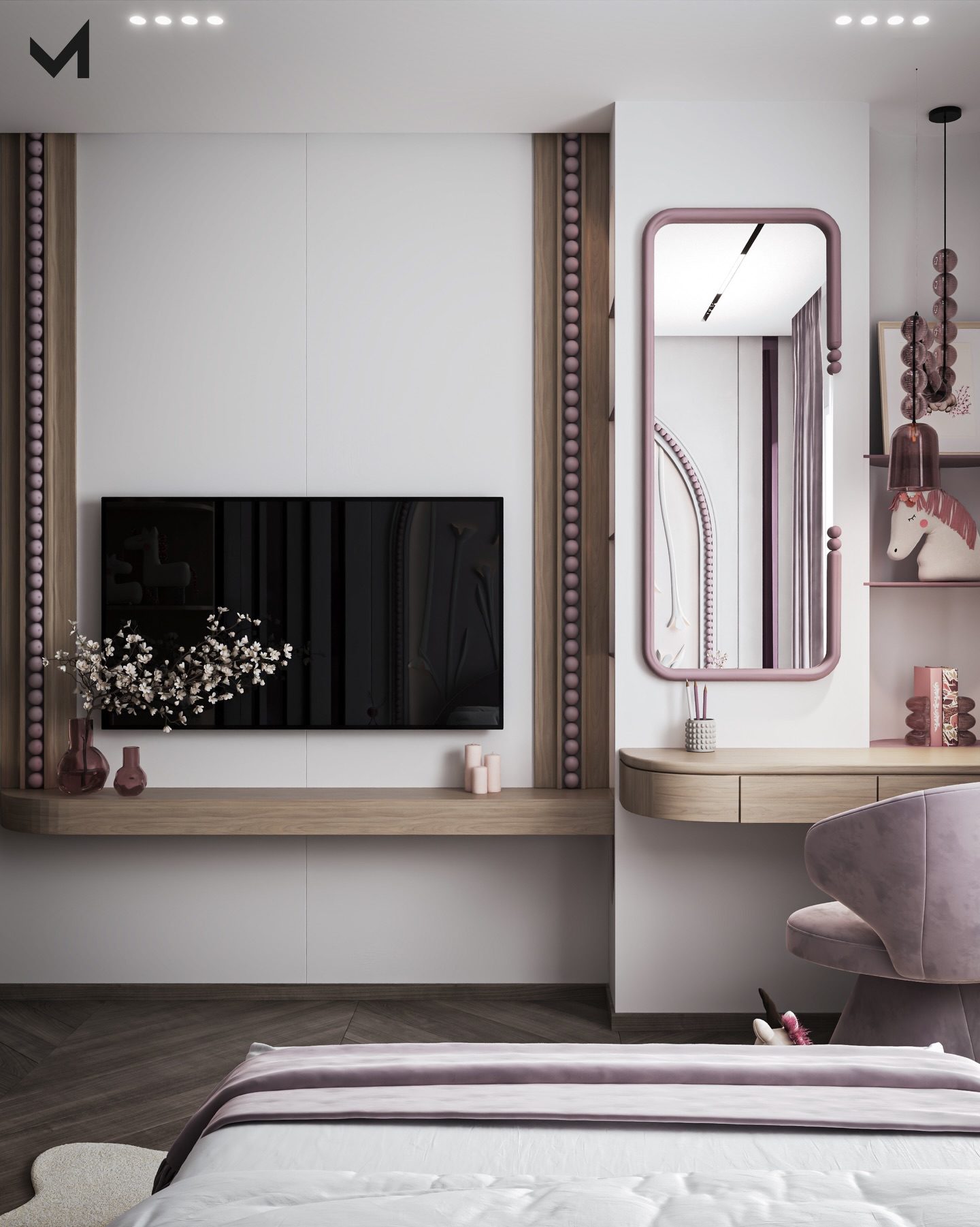 女孩卧室设计丨Maryan Ahmed Designs-10