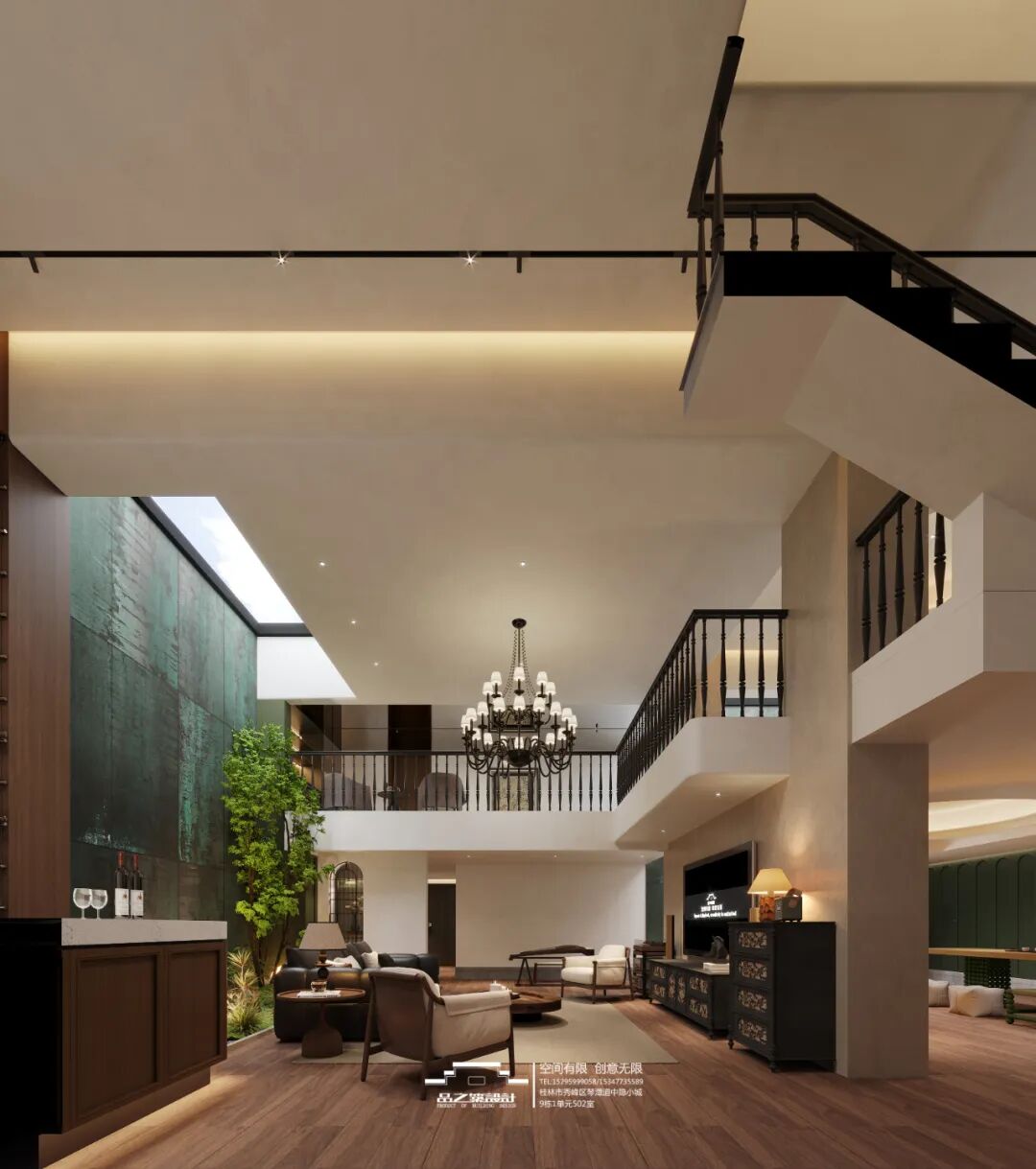 江山樾别墅·暖到心里的美拉德色系丨中国桂林丨品之筑设计-19