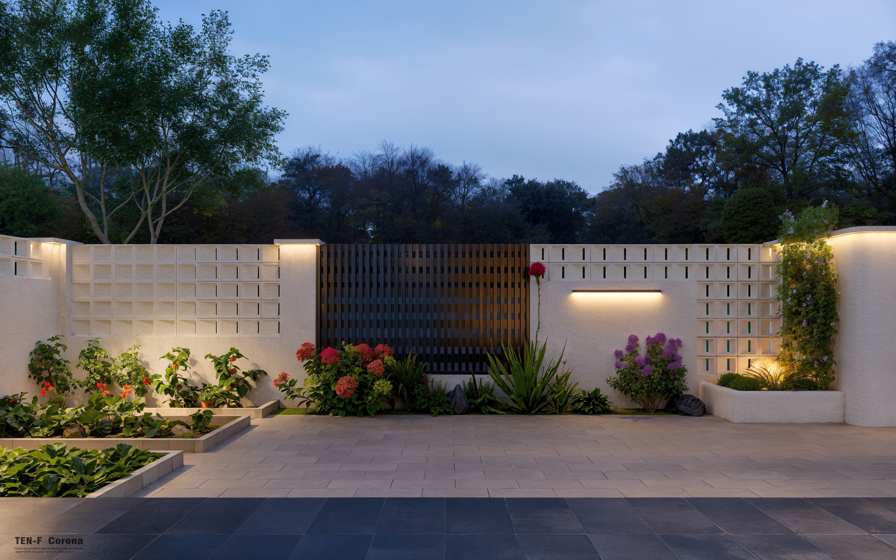 别墅院子渲染-7