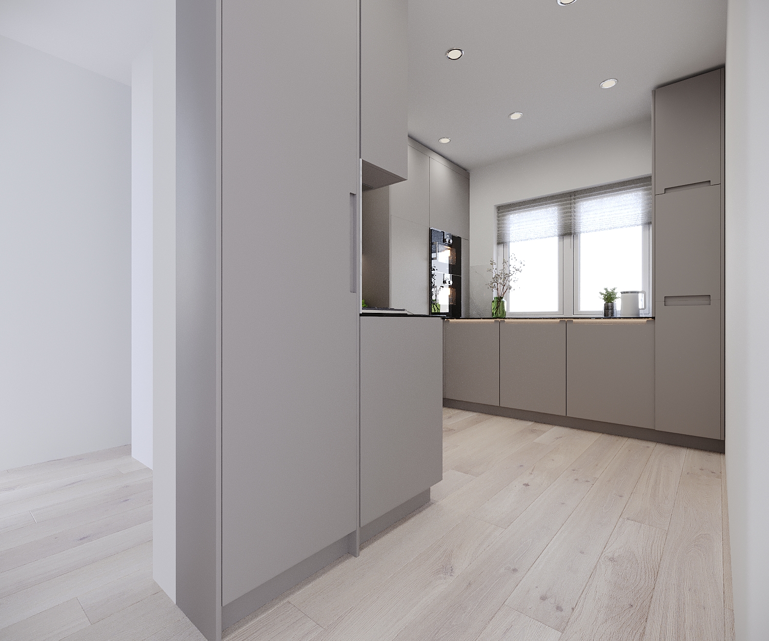 Taupe European kitchen design-5