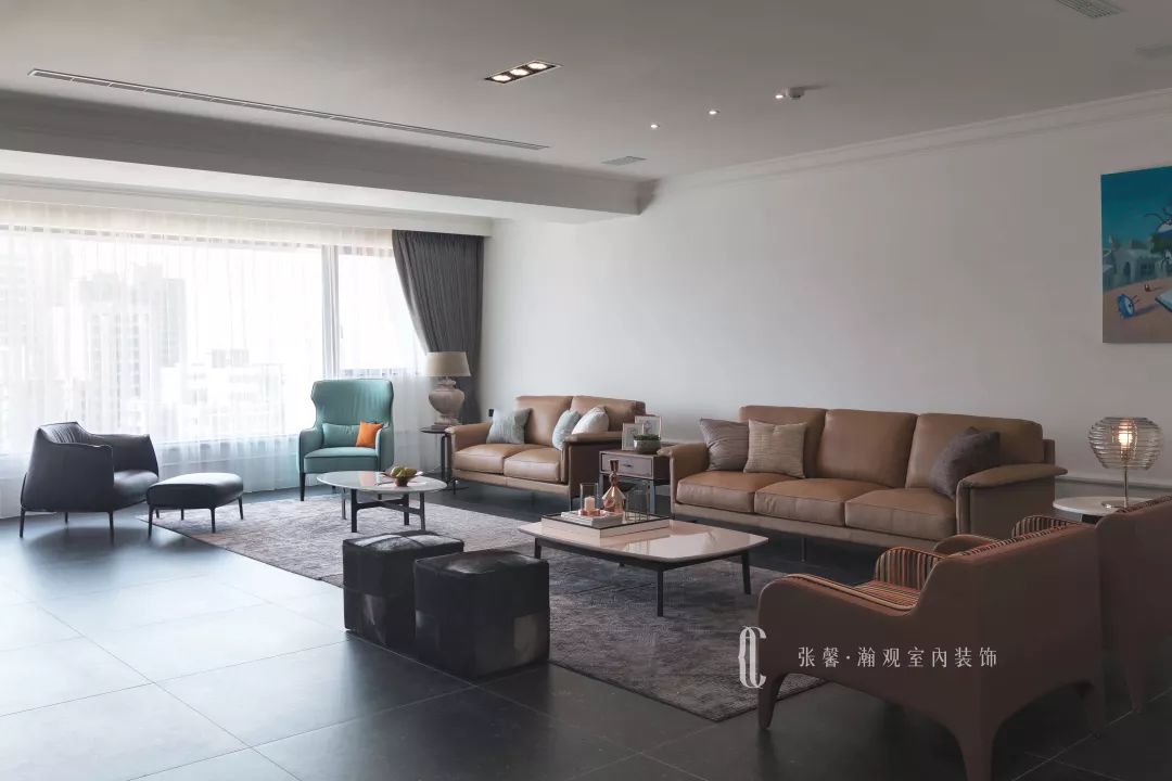 【空间故事】363㎡，空中飞人的暖对比个性宅-8