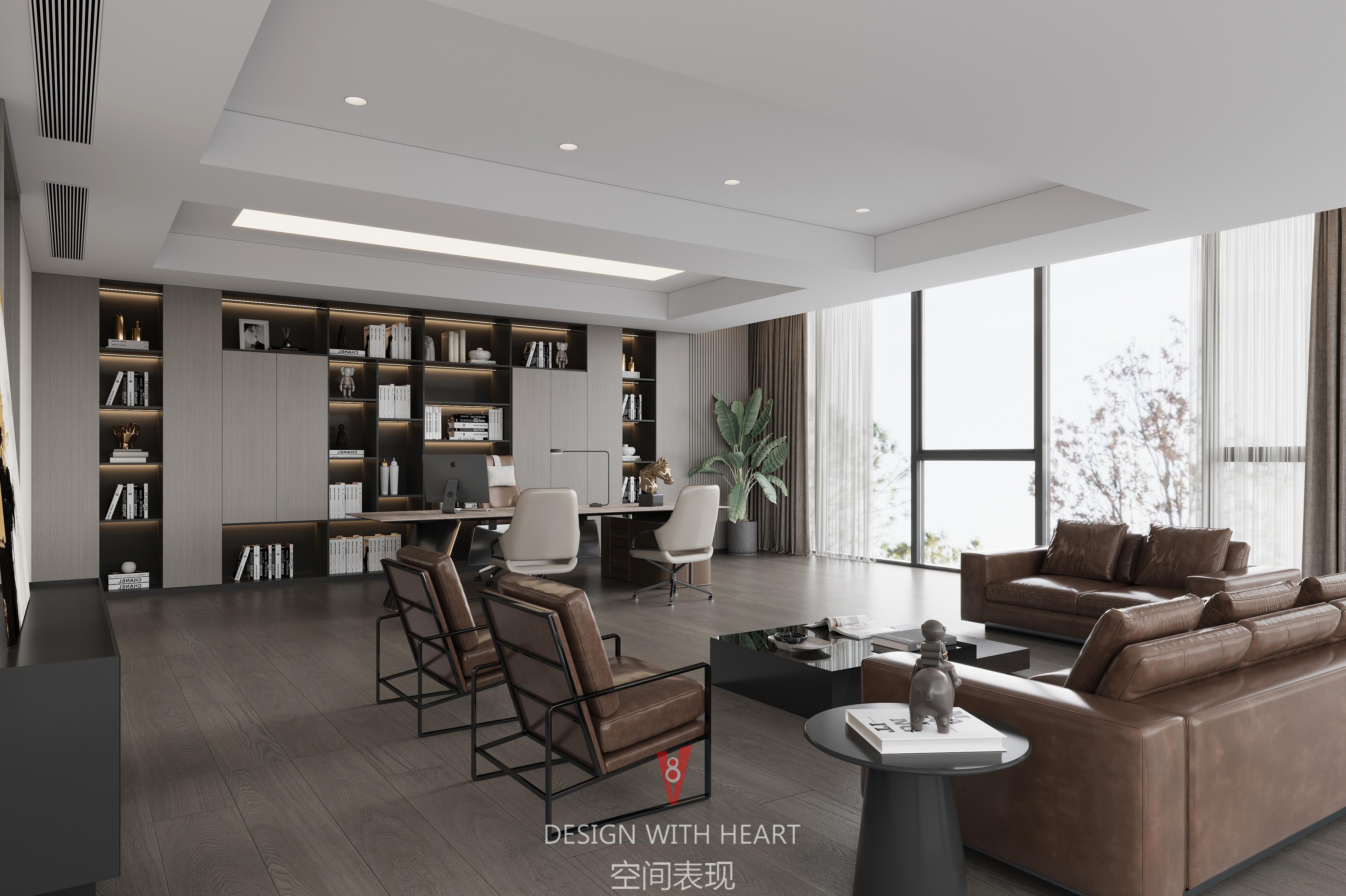 V8 空间表现 · 高端工装整装设计效果图-0