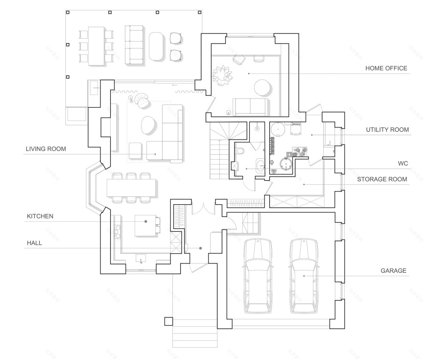 青山别墅(注:house常见可译为房子、住宅、别墅等,这里结合语境GREEN HILLS(青山),别墅表意更合适) 丨UkraineKyiv丨YD interior studio-8