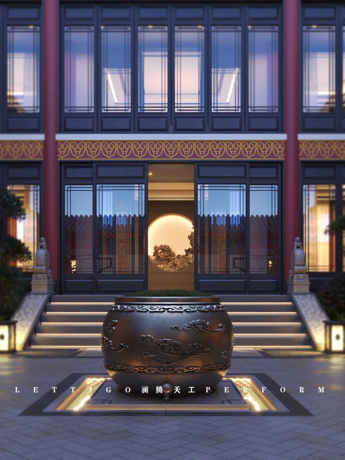 中式|门头|外观|四合院|园林|庭院-2