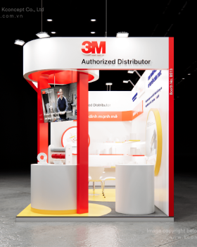 Exhibition booth 18sqm about Industry tape