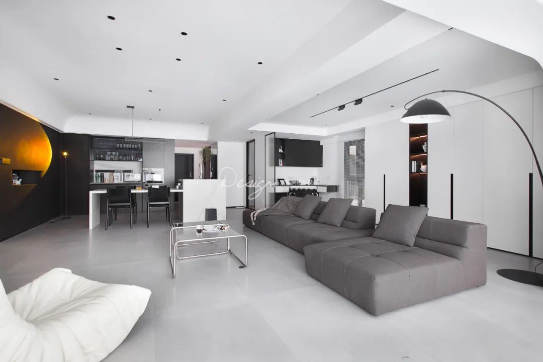 黑白极简 · 海源财富中心 160㎡秩序美感家居设计丨紫苹果装饰集团-28