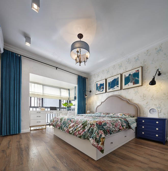 浪漫海蓝——142㎡混搭风住宅 田婧婧-13