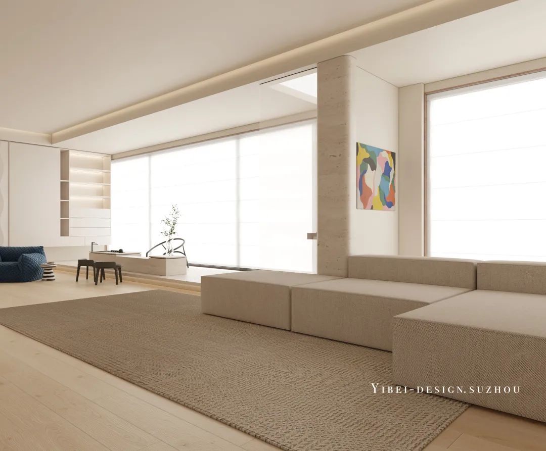 奶油极简,温馨家居的时尚表达丨中国苏州丨YIBEI DESIGN-12