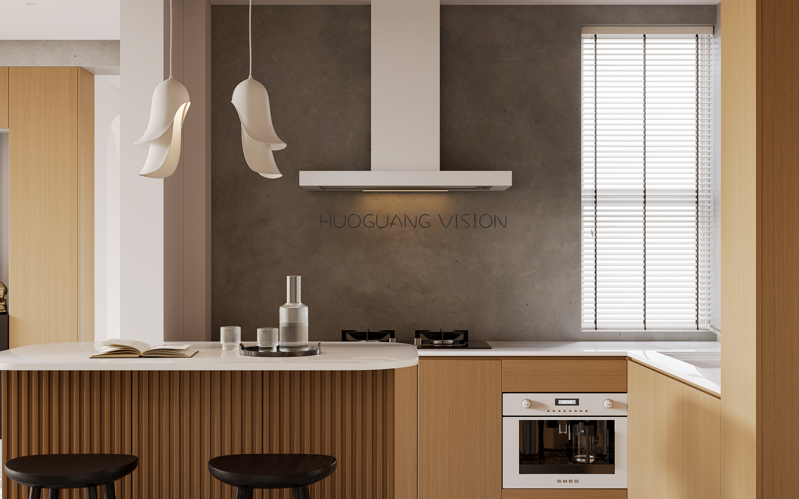 海边原木风客餐厅丨火光表现-14