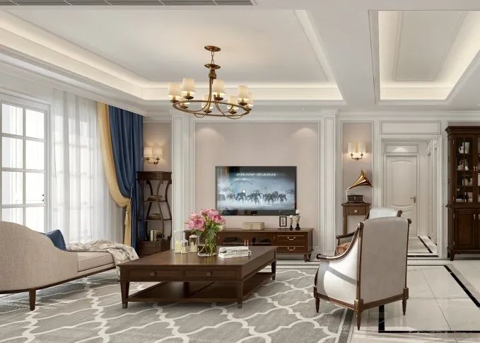 中海九号公馆 190㎡美式新作,古典情怀与自由生活完美融合-25